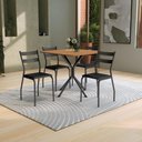 Ver imagem 2 de Conjunto Mesa de Jantar Kappesberg com 4 Cadeiras Preto/Canela