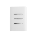 Ver imagem 1 de Placa 4x2 com 1 Interruptor Simples + 2 Interruptores Paralelos - Branco/cromado - Dicompel Dc-1200/