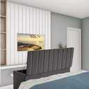 Ver imagem 1 de Calçadeira Baú Recamiel Casal 140CM Carla Suede Cinza Escuro - D A DECOR