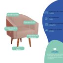 Ver imagem 4 de Kit 2 Poltronas Jade Decorativa Moderna Sala de Estar Quarto Escritório Conforto Pés Palito Corano N