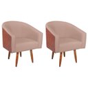 Ver imagem 2 de Kit 2 Poltronas Jade Decorativa Moderna Sala de Estar Quarto Escritório Conforto Pés Palito Corano N