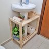 Estante para Banheiro Coluna Angra 58Ax60Lx35P - NATURAL - 3