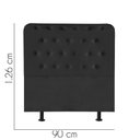 Ver imagem 2 de Cabeceira para Cama Box Solteiro 90 Cm Brenda:preto
