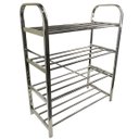 Ver imagem 1 de Sapateira Rack Inox 4 Andares Sapato Calçado Tenis Prateleira Casa Sala Corredor Recepçao Entrada Or