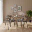 Ver mais imagens de Conjunto Mesa Eames Vidro 90cm + 4 Cadeiras Allegra Seat&co