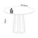 Ver imagem 3 de Conjunto de Jantar Mesa Redonda Mdf e 4 Cadeiras Tela Palha Cor:freijó e Verde