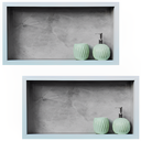 Ver imagem 4 de Nichos Porcelanato Banheiros Cinza 60x32cm Kit 2 Unidades