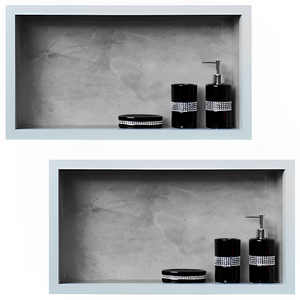 Nichos Porcelanato Banheiros Cinza 60x32cm Kit 2 Unidades