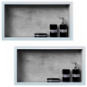 Nichos Porcelanato Banheiros Cinza 60x32cm Kit 2 Unidades - 1