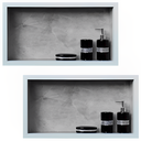 Ver imagem 1 de Nichos Porcelanato Banheiros Cinza 60x32cm Kit 2 Unidades
