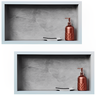 Nichos Porcelanato Banheiros Cinza 60x32cm Kit 2 Unidades - 6
