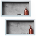 Ver imagem 6 de Nichos Porcelanato Banheiros Cinza 60x32cm Kit 2 Unidades