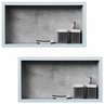Nichos Porcelanato Banheiros Cinza 60x32cm Kit 2 Unidades - 2