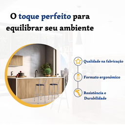 Kit 2 Banquetas para Balcão Flórida Prata Bistrô Ilhas Cozinha Gourmet Bares - 3