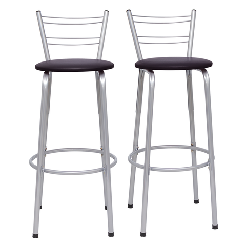 Kit 2 Banquetas para Balcão Flórida Prata Bistrô Ilhas Cozinha Gourmet Bares