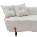 Ver imagem 7 de Namoradeira Sofá Feijão Luna 130cm Orgânica Linho Bege