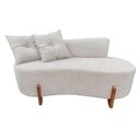 Ver imagem 3 de Namoradeira Sofá Feijão Luna 130cm Orgânica Linho Bege