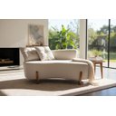 Ver imagem 1 de Namoradeira Sofá Feijão Luna 130cm Orgânica Linho Bege