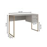Escrivaninha Mesa Escritório 2 Gavetas com Medidas de 75cm X 120cm Retrô - 3