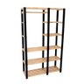 Guarda Roupa Casal Grande 100cm em Madeira Maciça Pinus Natural e Preto - 2