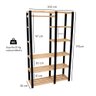Guarda Roupa Casal Grande 100cm em Madeira Maciça Pinus Natural e Preto - 4