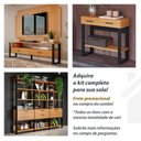 Ver imagem 4 de Guarda Roupa Closet 217,5cm com Prateleiras Dalla Costa Mdf Cor:freijó com Preto Fosco
