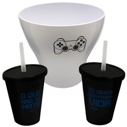 Almofada Temática Gamer com Pipoqueira e Dois Copos - 5
