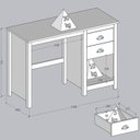 Ver imagem 6 de Armario 2 Pt Mesa Escrivaninha 2 Gv Madeira Maciça Branco Freijo Milani Store