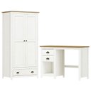 Ver imagem 1 de Armario 2 Pt Mesa Escrivaninha 2 Gv Madeira Maciça Branco Freijo Milani Store