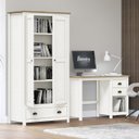 Ver imagem 7 de Armario 2 Pt Mesa Escrivaninha 2 Gv Madeira Maciça Branco Freijo Milani Store