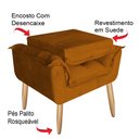 Ver imagem 6 de Poltrona Opala Meg para Amamentação Decorativa Tecido Suede Para, Quarto,sala de Estar, Recepção Pés
