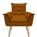 Ver imagem 3 de Poltrona Opala Meg para Amamentação Decorativa Tecido Suede Para, Quarto,sala de Estar, Recepção Pés