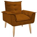 Ver imagem 2 de Poltrona Opala Meg para Amamentação Decorativa Tecido Suede Para, Quarto,sala de Estar, Recepção Pés