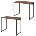 Ver imagem 1 de Kit 02 Mesas Para Escritório e Home Office Industrial Aspen 90 cm C01 Nogal - Lyam Decor