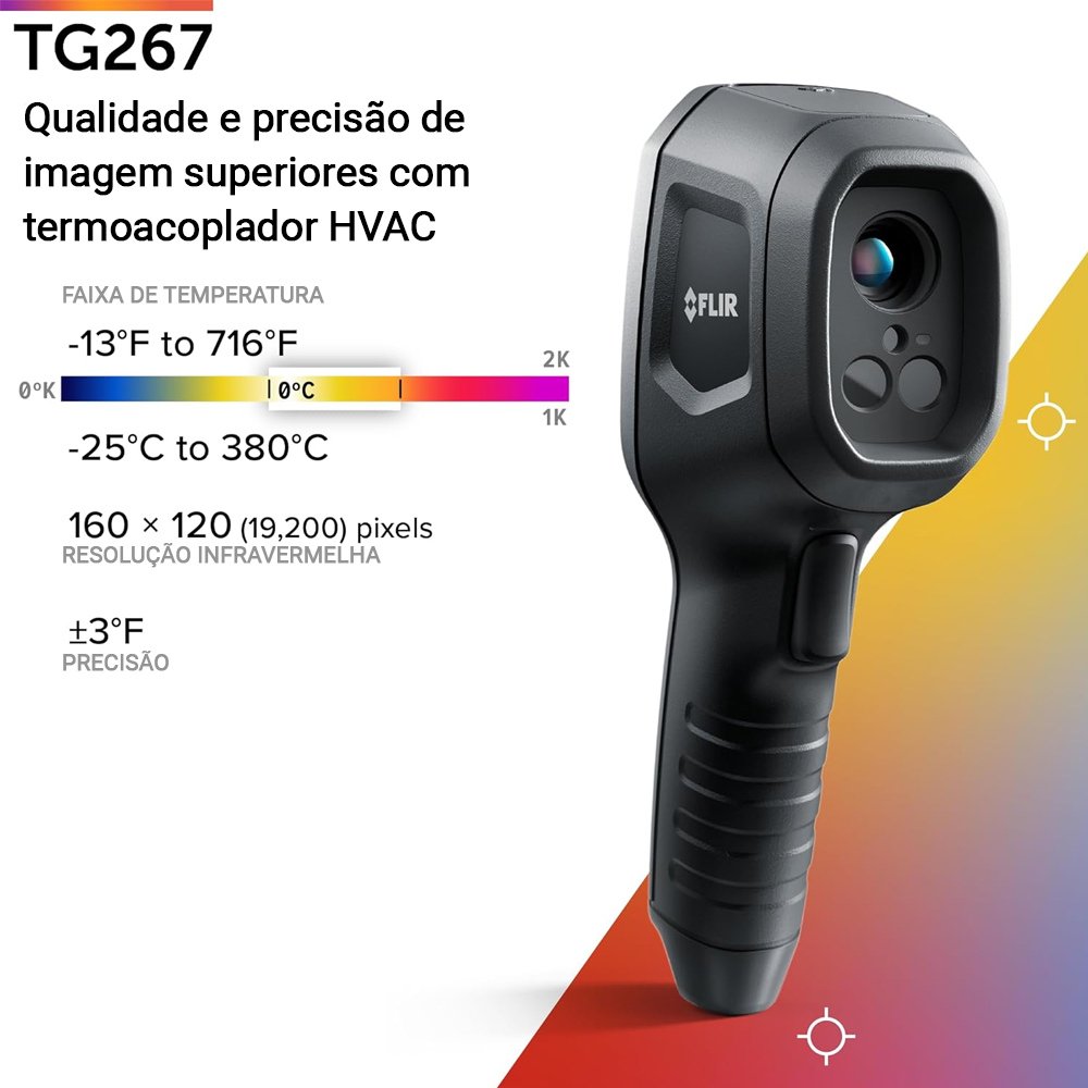 Câmera Termográfica Pontual 19200p -25 a 380ºc Flir Tg267 - 4