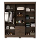 Ver imagem 3 de Guarda Roupa Casal 6 Portas 3 Gavetas Capelinha com Espelho 100% MDF Débora ACP Móveis