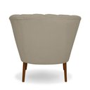 Ver imagem 2 de Poltrona Cadeira Pétala Flor Decorativa Suede Bege