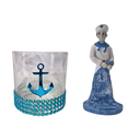Ver imagem 1 de Kit Copo Whisky e Escultura Marinheiro Umbanda Candomblé