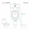 Ver imagem 3 de Tampa de Vaso Poliéster Antibactéria Com Fechamento Lento Level Branco para Louça Deca com
