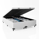 Ver imagem 1 de Cama Box Baú Queen 158 Bipartido Bello Box - Tecido Sintético Branco