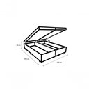 Ver imagem 2 de Cama Box Baú Queen 158 Bipartido Bello Box - Tecido Sintético Branco