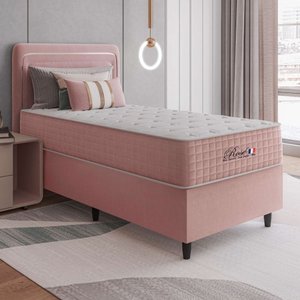 Colchão Solteiro Rosé Molas Ensacadas 88x188x28cm
