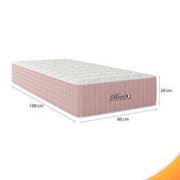 Colchão Solteiro Rosé Molas Ensacadas 88x188x28cm - 3