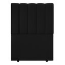 Ver imagem 2 de Cabeceira Cama Box Solteiro Kharla 90cm Veludo Preto - Abmaza