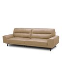 Ver imagem 5 de Sofá Decorativo Ashton 3 Lugares Sala de Estar 216cm Pés em Aço Couro Nude G88 - Gran Belo