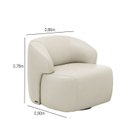 Ver imagem 3 de Poltrona Decorativa Giratória em Couro Livintus Leather