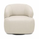 Ver imagem 2 de Poltrona Decorativa Giratória em Couro Livintus Leather