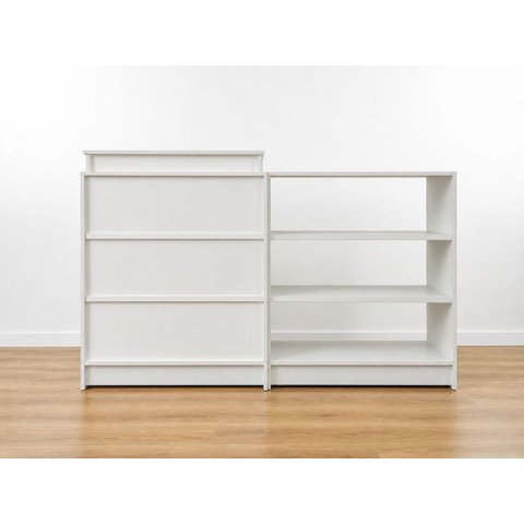 Balcão Caixa e Expositor Vidro 100% Mdf Lojas e Comércios Branco - Suprema Móveis
