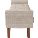 Ver imagem 5 de Puff Recamier Decorativo com Pés em Madeira 160 cm Itália P05 Linho Creme - Lyam Decor