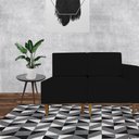 Ver imagem 3 de Poltrona Decorativa Alicia Lado Esquerdo Suede Preto Pés Madeira Ms Decor